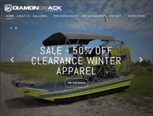 Tablet Screenshot of diamondbackairboats.com